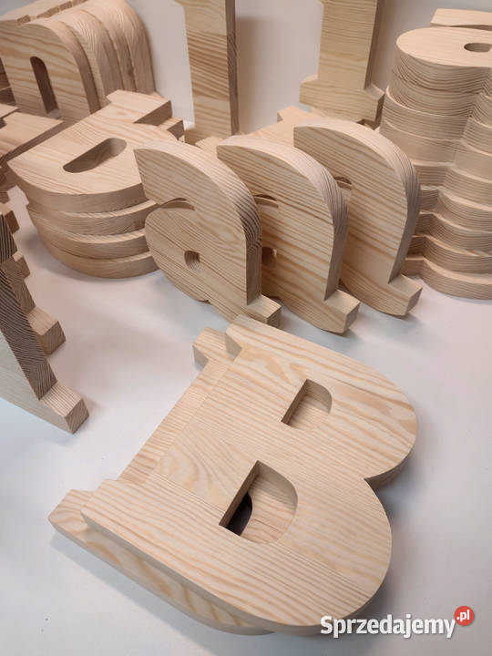 litery drewniane Inicjały ślubne wesele ślub Litery 3D Poznań