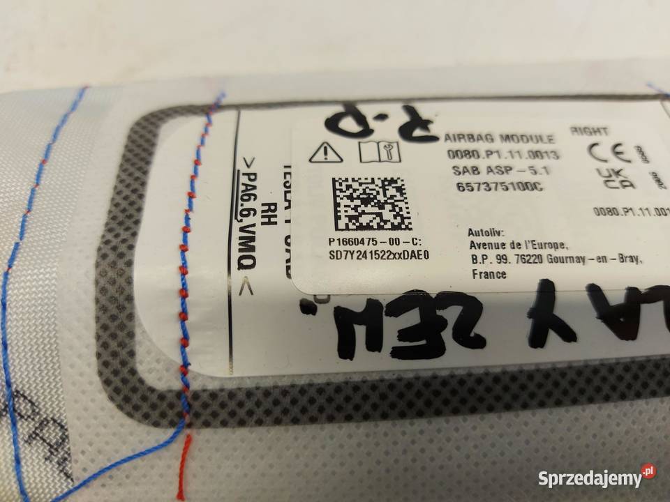 TESLA MODEL Y 2024r PODUSZKA FOTELA PRAWA PRZÓD dolnośląskie