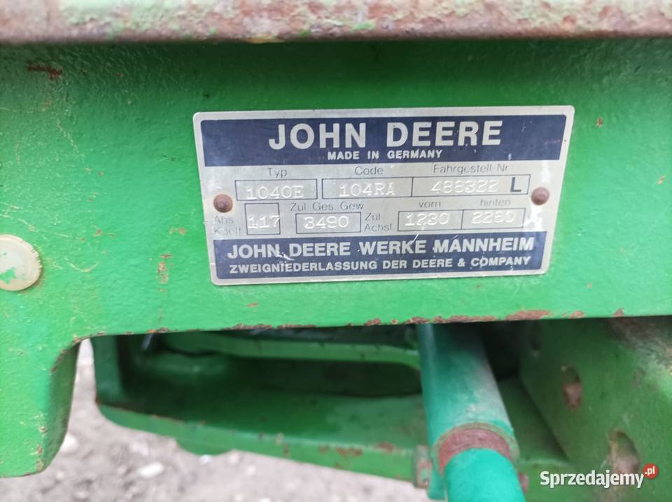 Ciągnik John Deere 1040 1983r Pozostałe Kozanki Wielkie