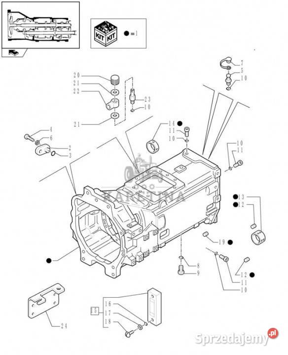 Holland T6010 Korpus przekładni 84252680 wielkopolskie Jastrzębniki
