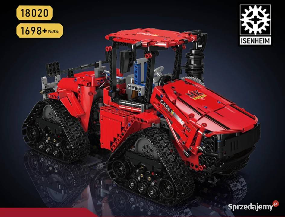 Klocki ciągnik sterowany CASE 1698klocków Pobiedziska sprzedam