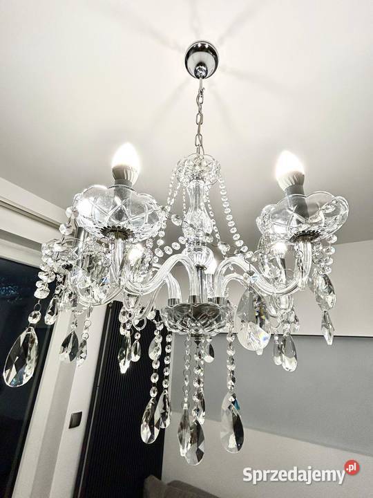 Lampa kryształowy żyrandol diament 6 w stylu mazowieckie Warszawa