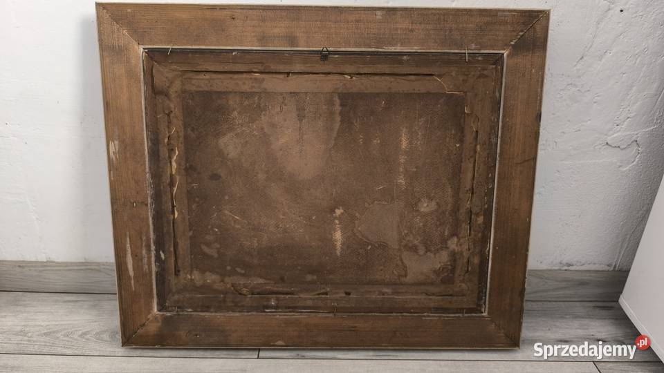 Piękny stary oryginalny obraz olejny sygnowany łódzkie Łódź