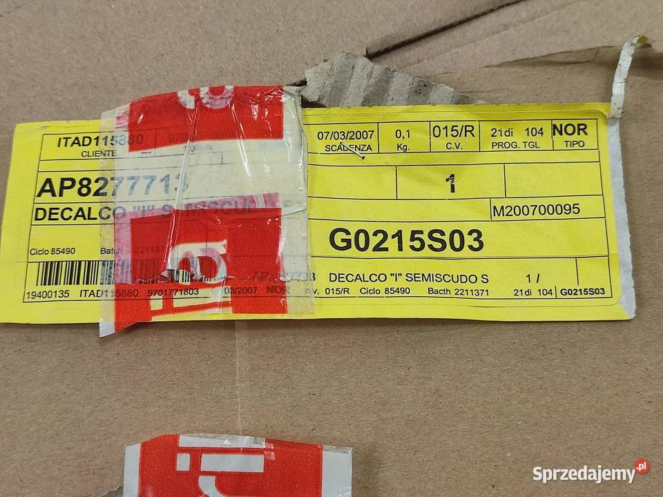 NAKLEJKA NA NADKOLE LEWY PRZÓD APRILIA SR 50 R Motoryzacja