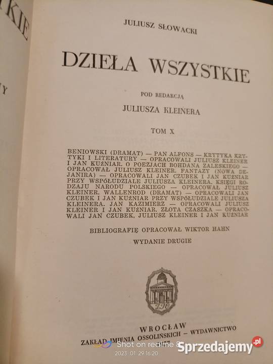Dzieła Słowackiego książki prezenty unikat okazy Warszawa