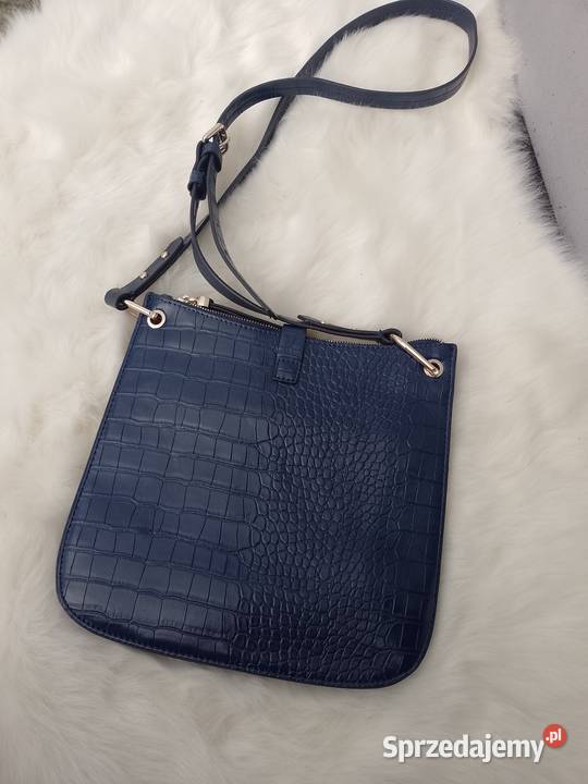 Granatowa torebka na ramię z Londynu listonoszka Kraków