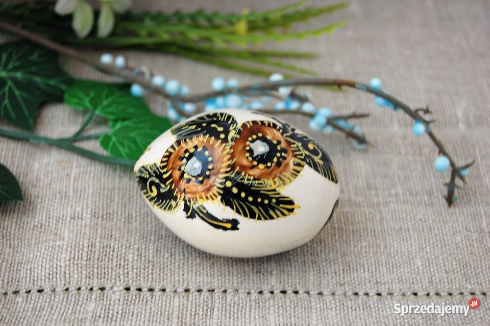 Stara pisanka drewniana malowana Ukraina 63 Lublin