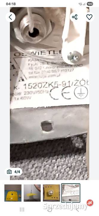 Kaja Żyrandol szkło Ełk