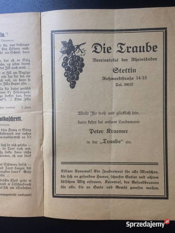 327 Dokument Niemiecki Antykwariat zachodniopomorskie