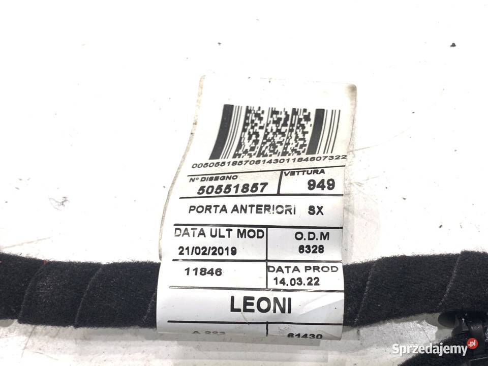 WIĄZKA DRZWI PRZÓD LEWY ALFA STELVIO 50551857 20 podkarpackie