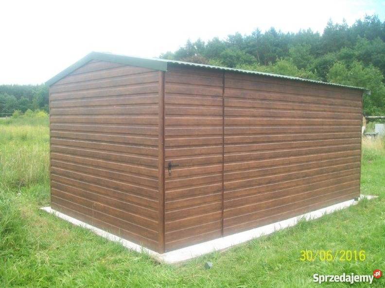 garaż blaszany 6x4 4x6 orzech złoty dąb małopolskie Limanowa