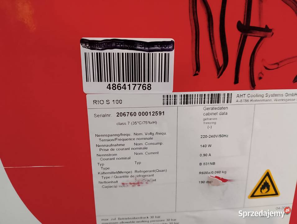 Zamrażarka skrzyniowa AHT model RIO S100 Wrocław