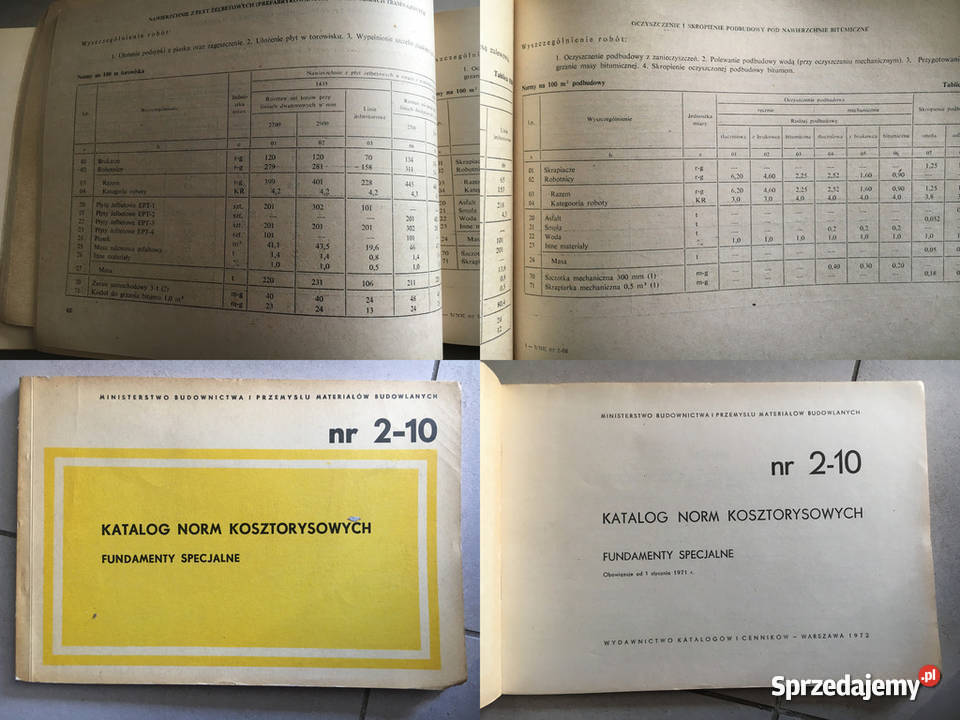 Katalog Norm Kosztorysowych 206 i 210 PRL Leszno
