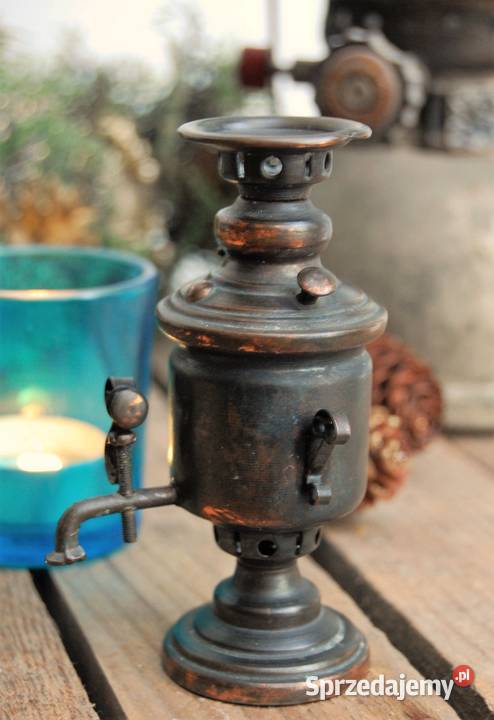 Samowar miniatura figurka metaloplastyka Rosja Lublin