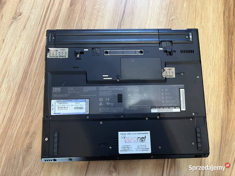 Zabytkowy laptop IBM ThinkPad T40 2373 Intel Pentium 4 małopolskie Brzana