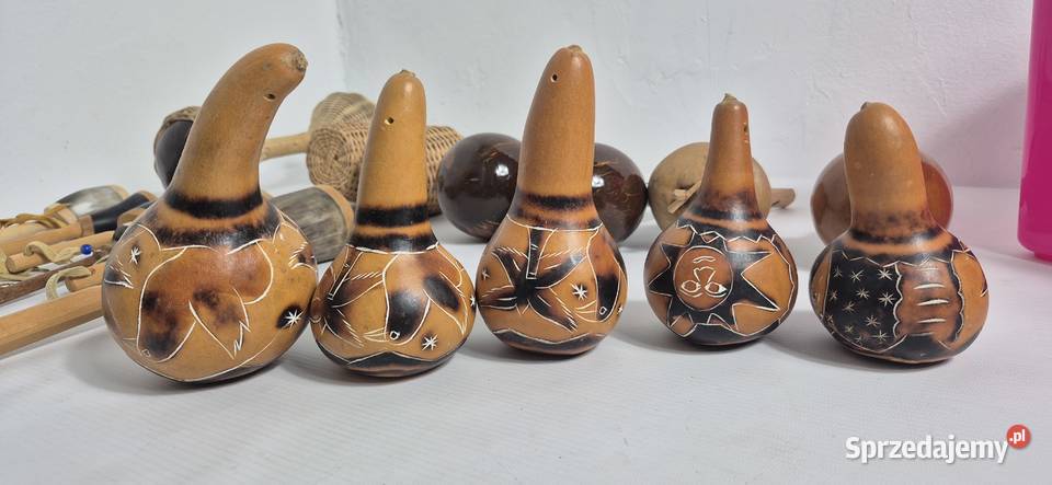 Zestaw 17 instrumentów etnicznych Tykwy Róg Biłgoraj