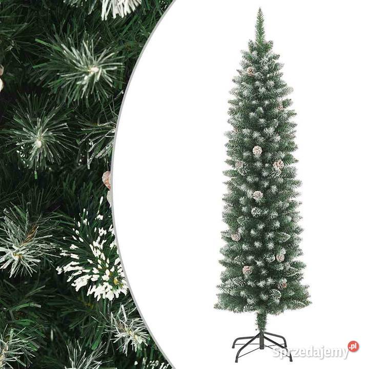 vidaXL Sztuczna wąska choinka ze stojakiem 180 mazowieckie Warszawa