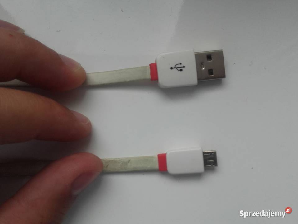 Kabel USB microUSB AWEI 30 płaski białoczerwony Bydgoszcz sprzedam