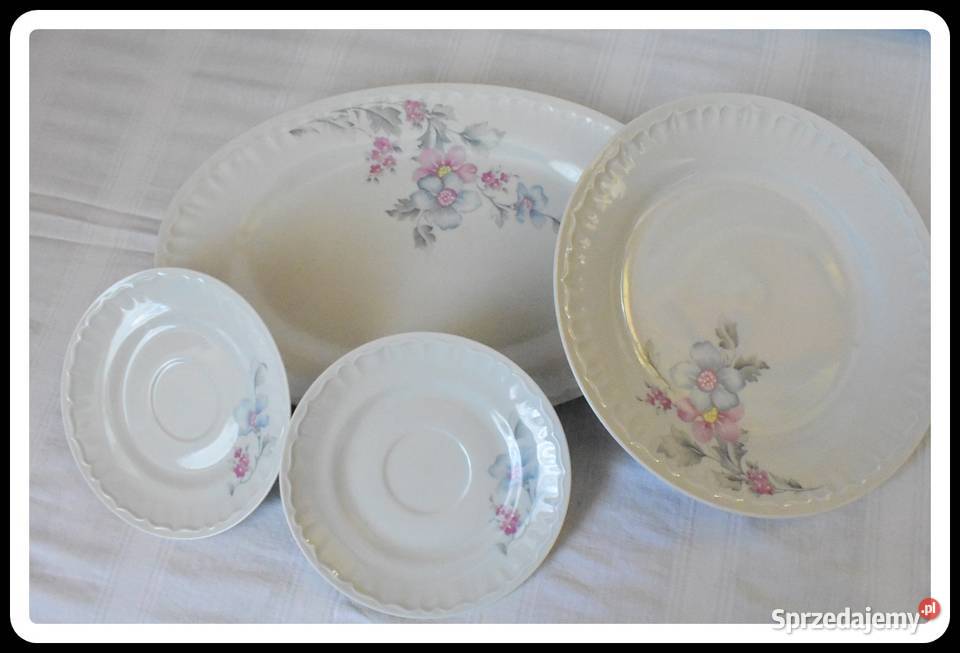 Porcelana BOGUCICE z okresu PRL talerze półmisek Antyki, Sztuka, Kolekcje mazowieckie