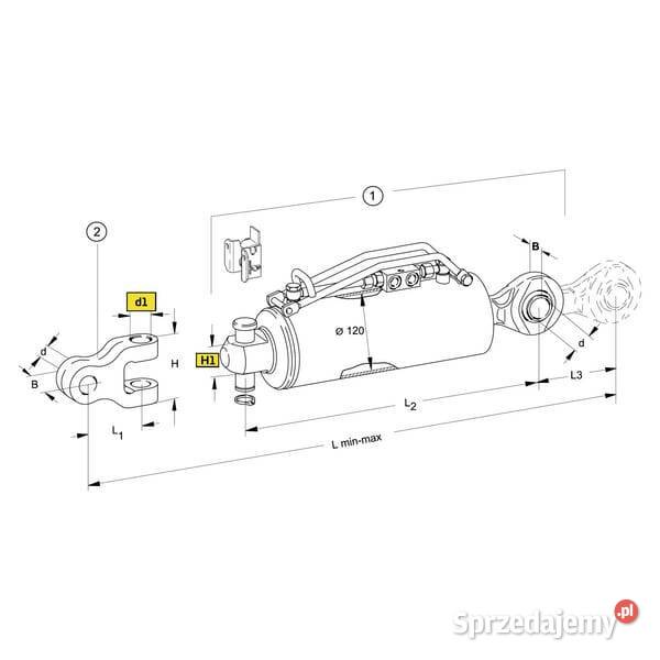 Łącznik górny hydrauliczny kat 3 120 1205129 Kamionna