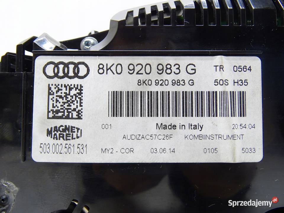 LICZNIK ZEGARY 8K0920983G 20 TDI AUDI A4 B8 LIFT osobowe małopolskie