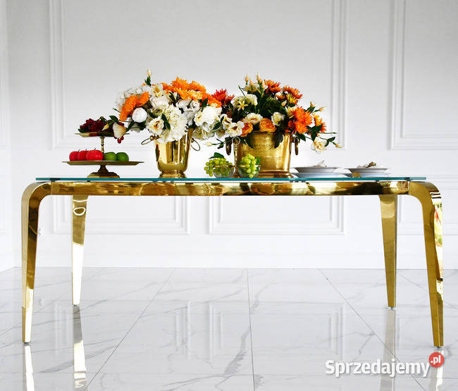 Stół Jadalniany ELITE Glamour Złoty Designerski Warszawa sprzedam