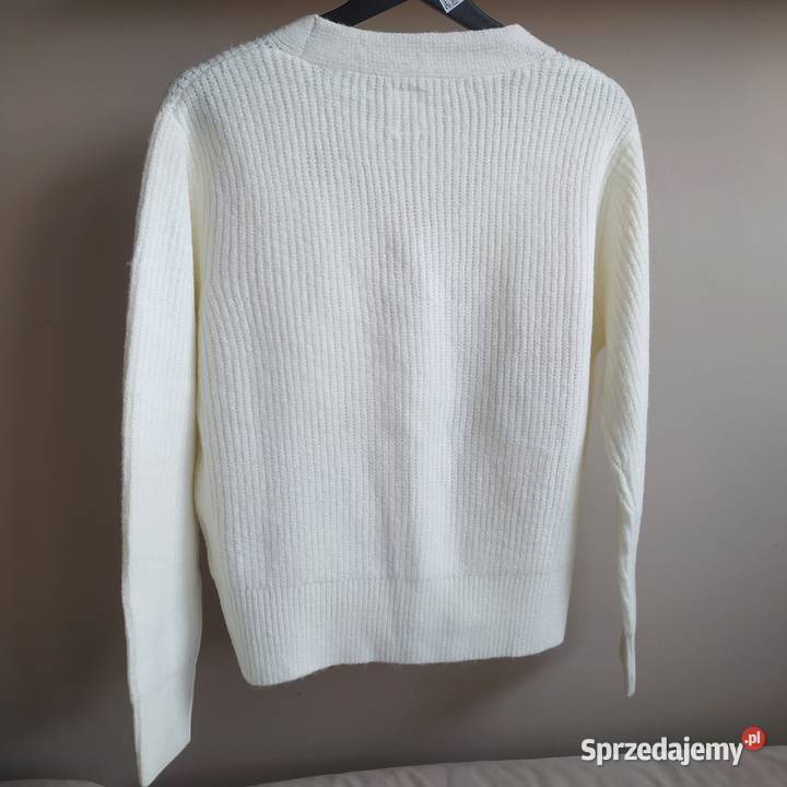 Sweter rozpinany XS do S KREMOWY Koszalin