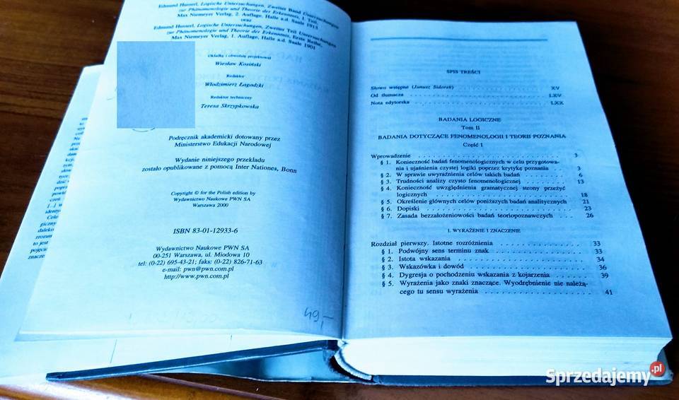 Badania dotyczące fenomenologii i teorii Gdańsk sprzedam