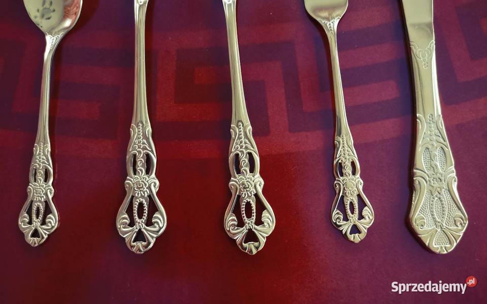 Zestaw 30 złotych sztućców Lędziny