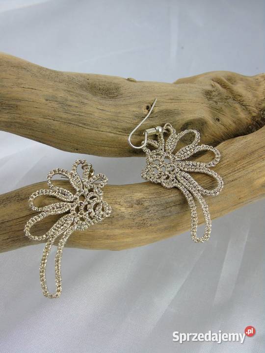 Kolczyki koronkowe Wiśniowa