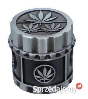 Srebrny Młynek do Tytoniu Metalowy Grinder Ostrowy nad Okszą