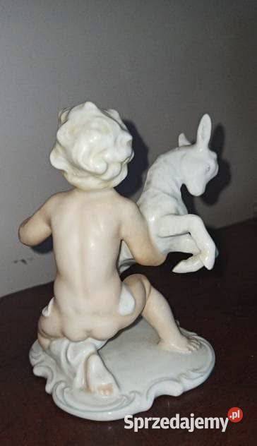 Figurka Putto z koziołkiem Heinz Schaubach 1940 Gdańsk sprzedam