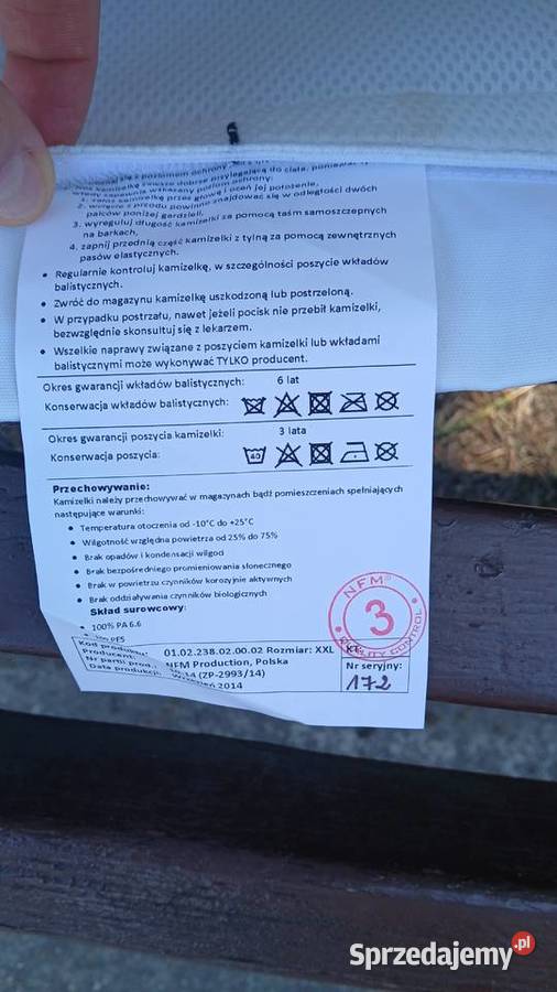 Kamizelka kuloodporna NFM Production czarna Skierniewice