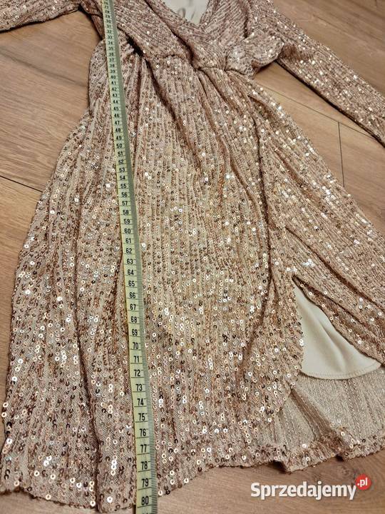 Złota sukienka z cekinami Łódź