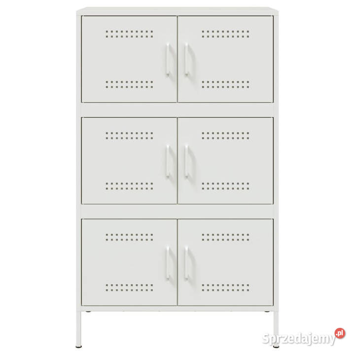 Szafka biała 68x39x113 stal WM842963 mazowieckie Warszawa