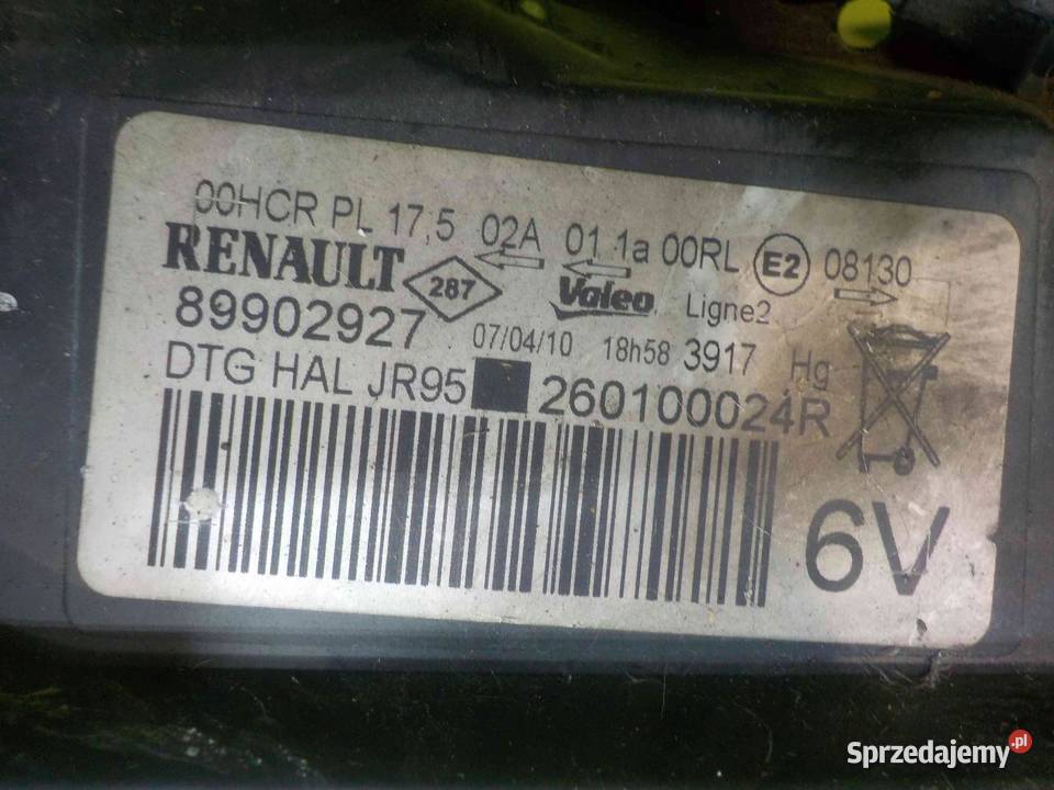 RENAULT GRAND SCENIC III 10r lampa prawa przod Lampy przednie Suków sprzedam
