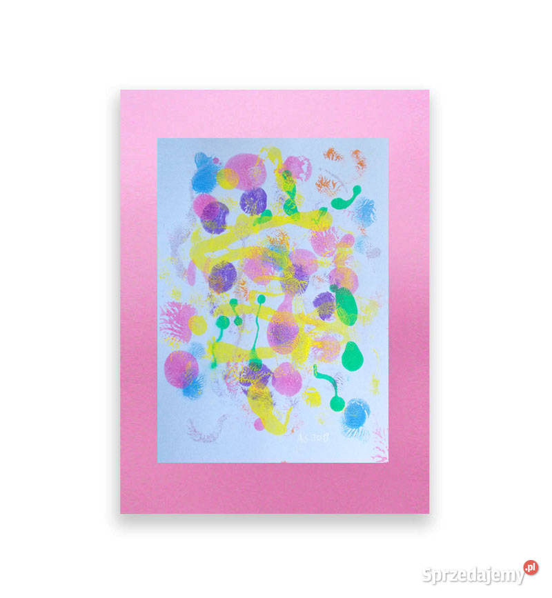 pastelowa abstrakcja dekoracja na ścianę