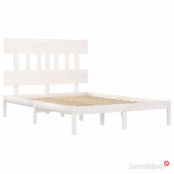 Rama łóżka biała lite drewno 200x200 WM3104759