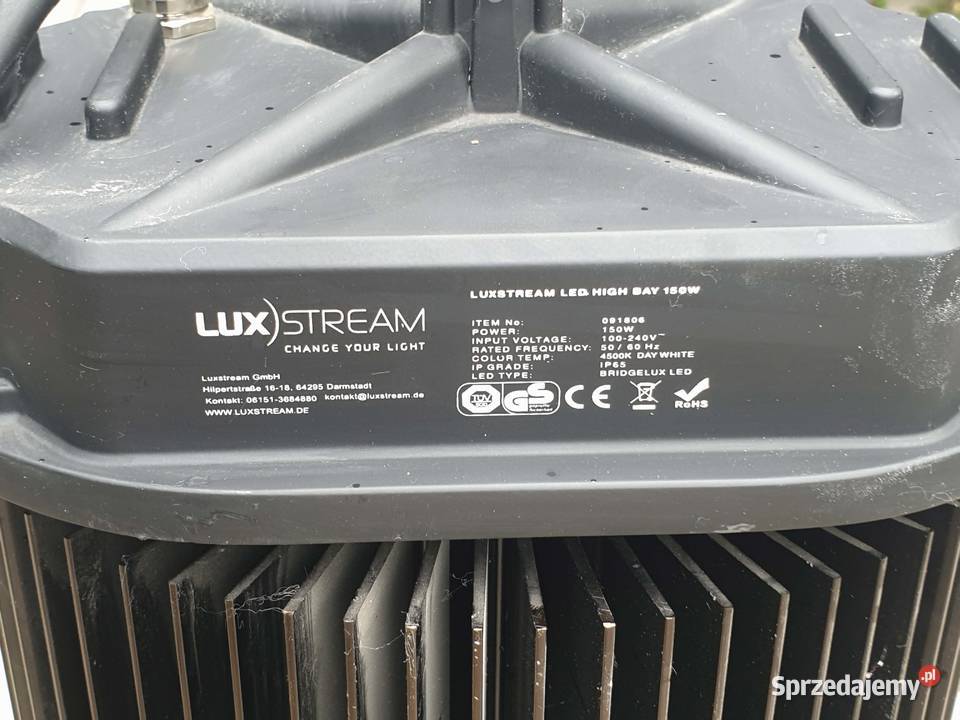 Lampa przemysłowa LED Luxstream 200W 800W loft Żagań sprzedam
