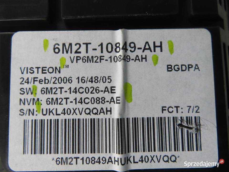 LICZNIK FORD S I WA6 2 AOWB 6M2T10849AH