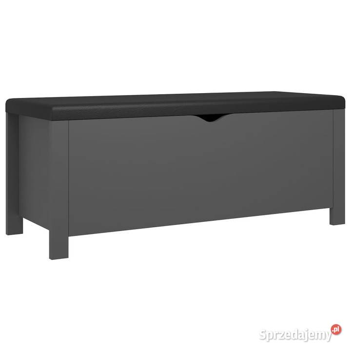 Skrzynia z poduszką szara 105x40x45 materiał Warszawa