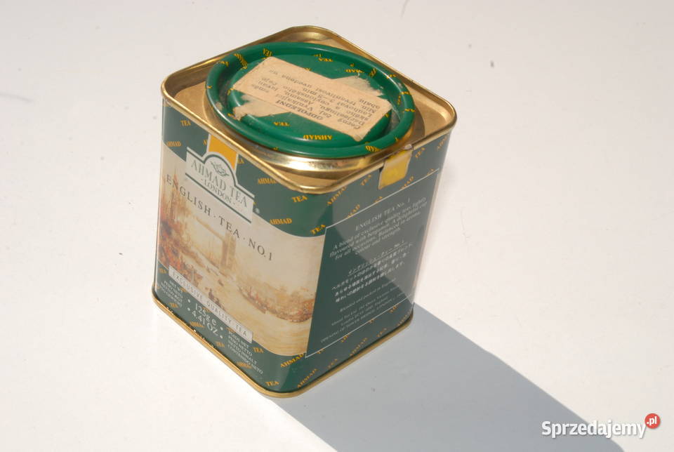 Stara puszka Angielskiej herbacie Ahmad Tea Cieszyn