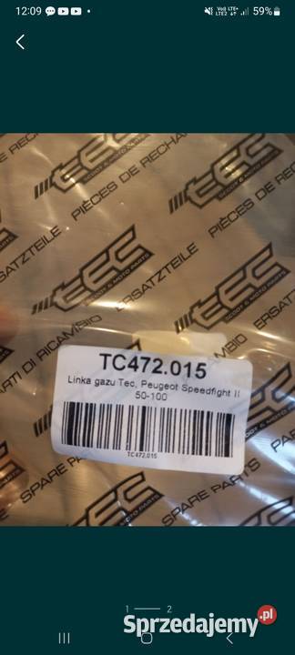 Linka gazu Peugeot Speedfight2 50100 Borek Wielkopolski