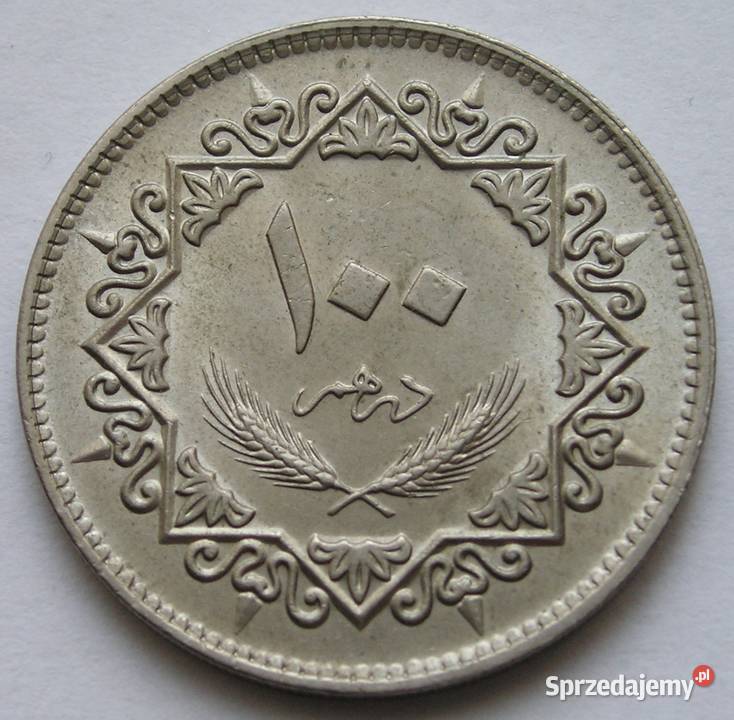 LIBIA 100 DIRHAM 1979 STAN MENNICZY Łódź