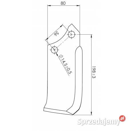 Nożyk Maschio 80x10 PRAWY M74100435 oryginał Kamionna