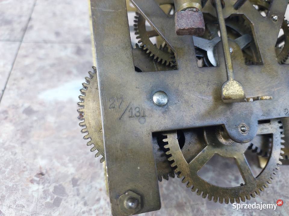 785 Mechanizm starego zegara ściennego Mauthe Tczew