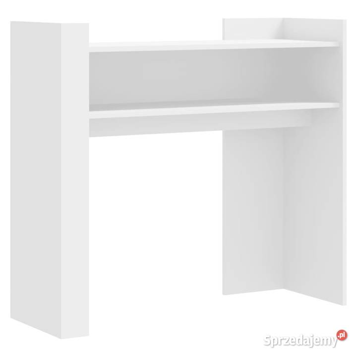 Stolik konsolowy biały 100x35x90 materiał