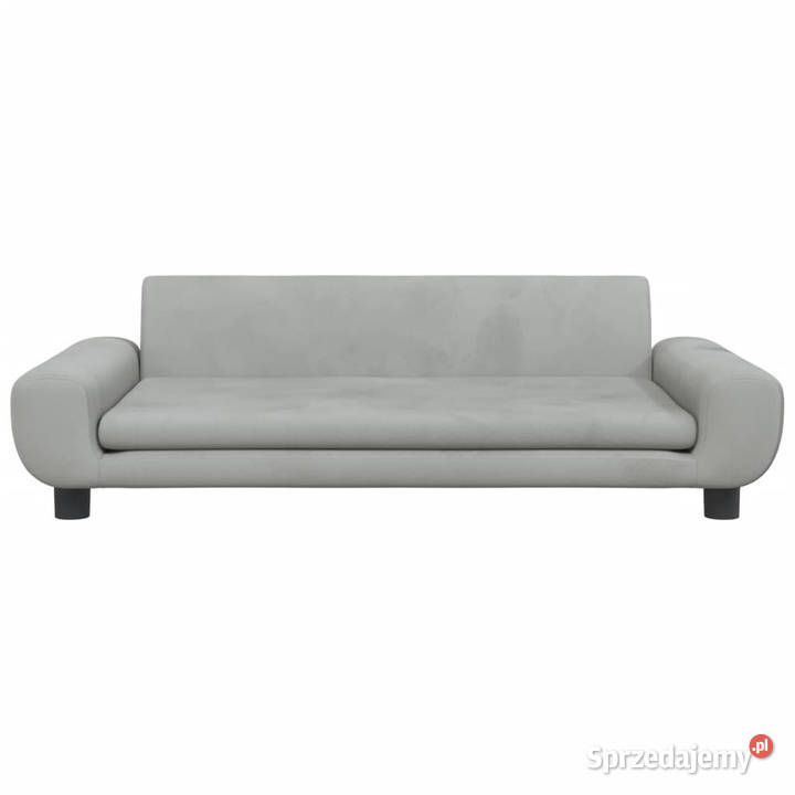 Sofa dzieci jasnoszara 100x54x33 aksamit Meble Warszawa sprzedam