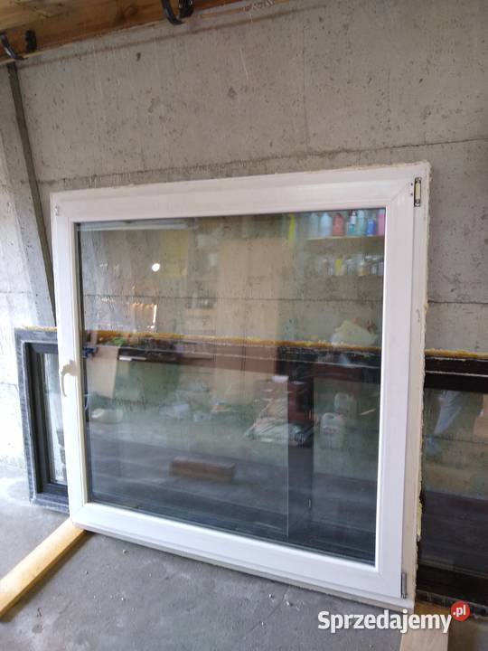 Okno PCV z demontażu dwukolorowe