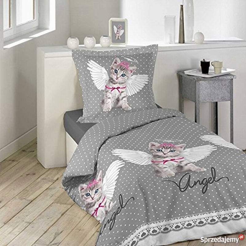 Komplet Pościeli 1 1 PARURE DE COUETTE Angel Cat Sosnowiec